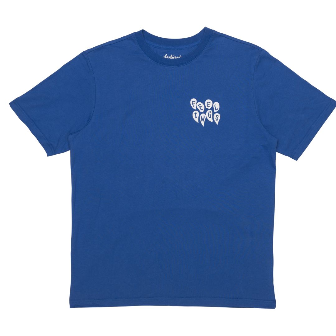 And Feelings Tears T-Shirt - Electric Blue