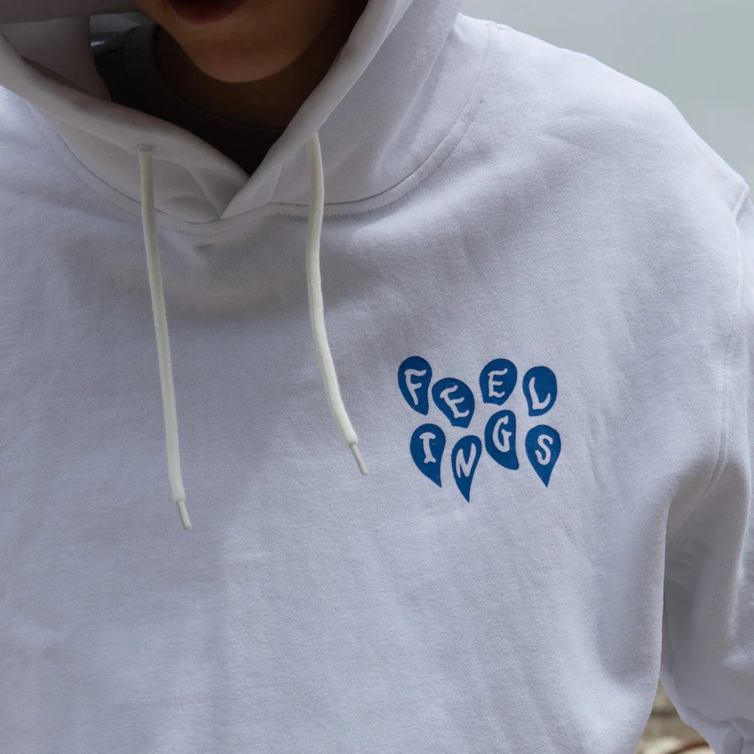 And Feelings Tears Hoodie - White