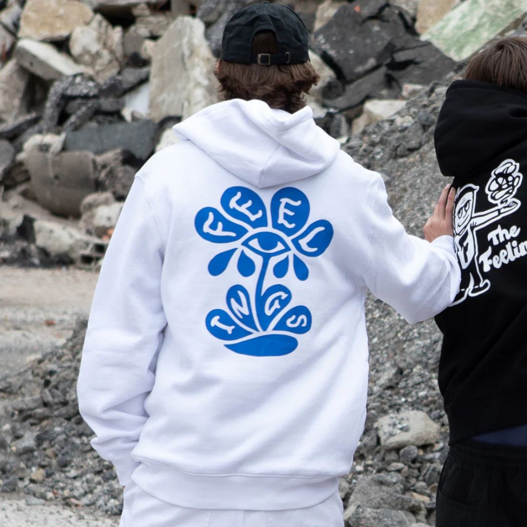 And Feelings Tears Hoodie - White