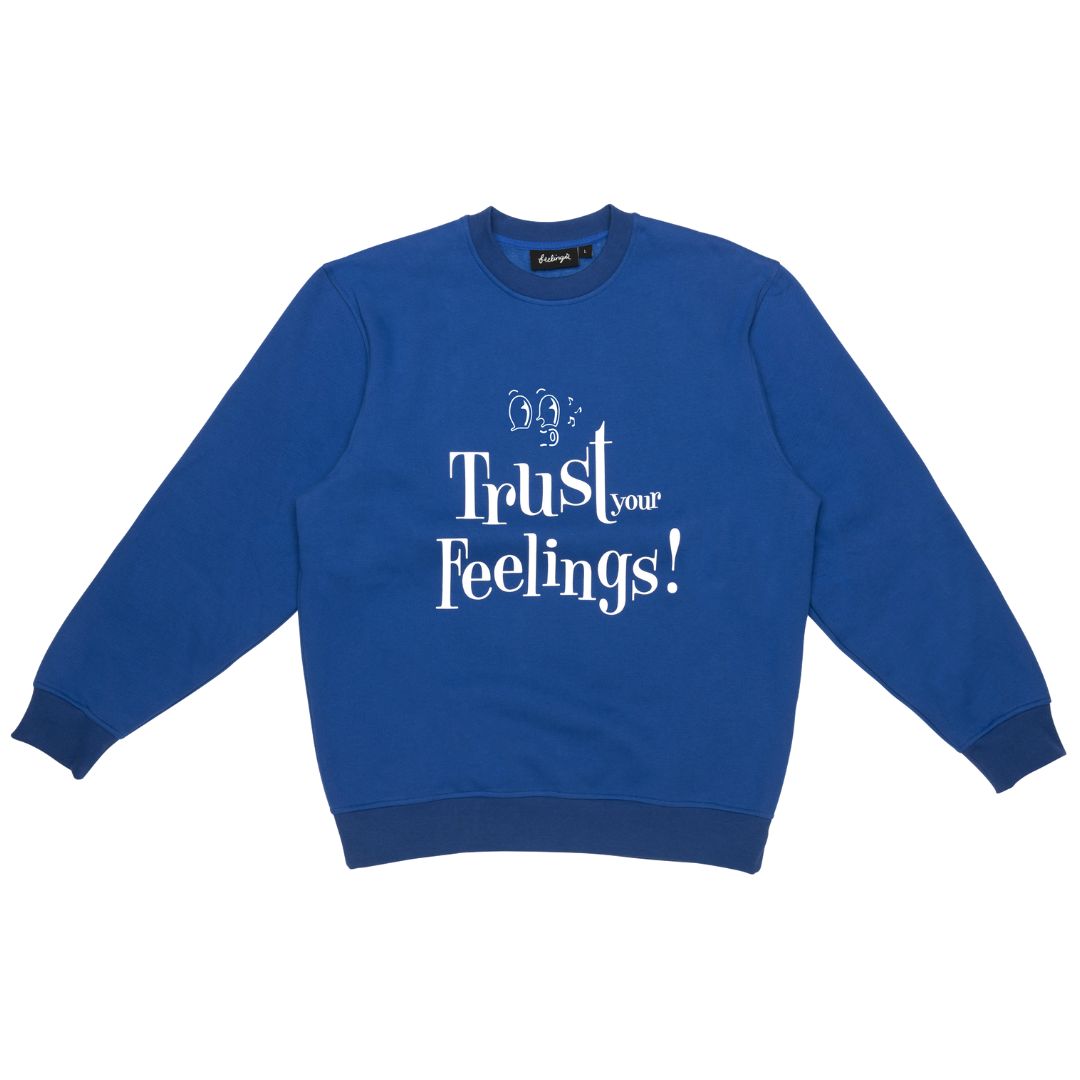 And Feelings Trust Crew Neck - Electric Blue