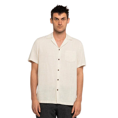 Banks Journal Brighton Short Sleeve Shirt - Off White