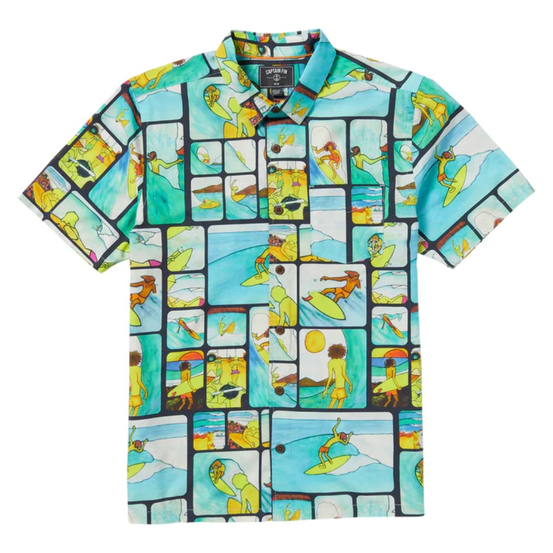Captain Fin Co. ADS Woven Short Sleeve Shirt - Multi