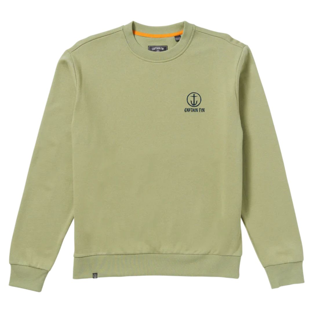 Captain Fin Co. Shweaty Anchor Crew Neck - Light Army