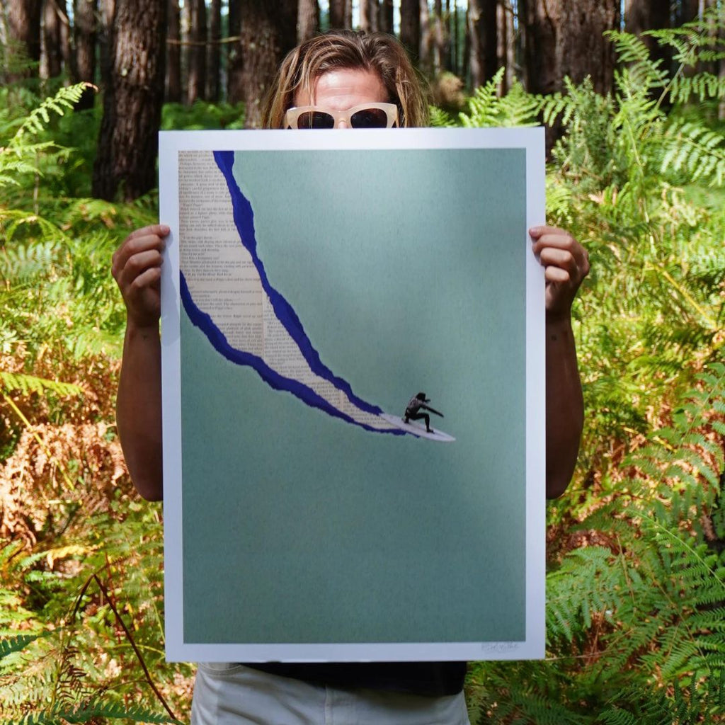 Ciel Glue 'Bali' Collage Print | Retro Surf Art