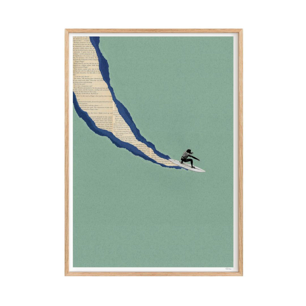 Ciel Glue 'Bali' Collage Print | Retro Surf Art