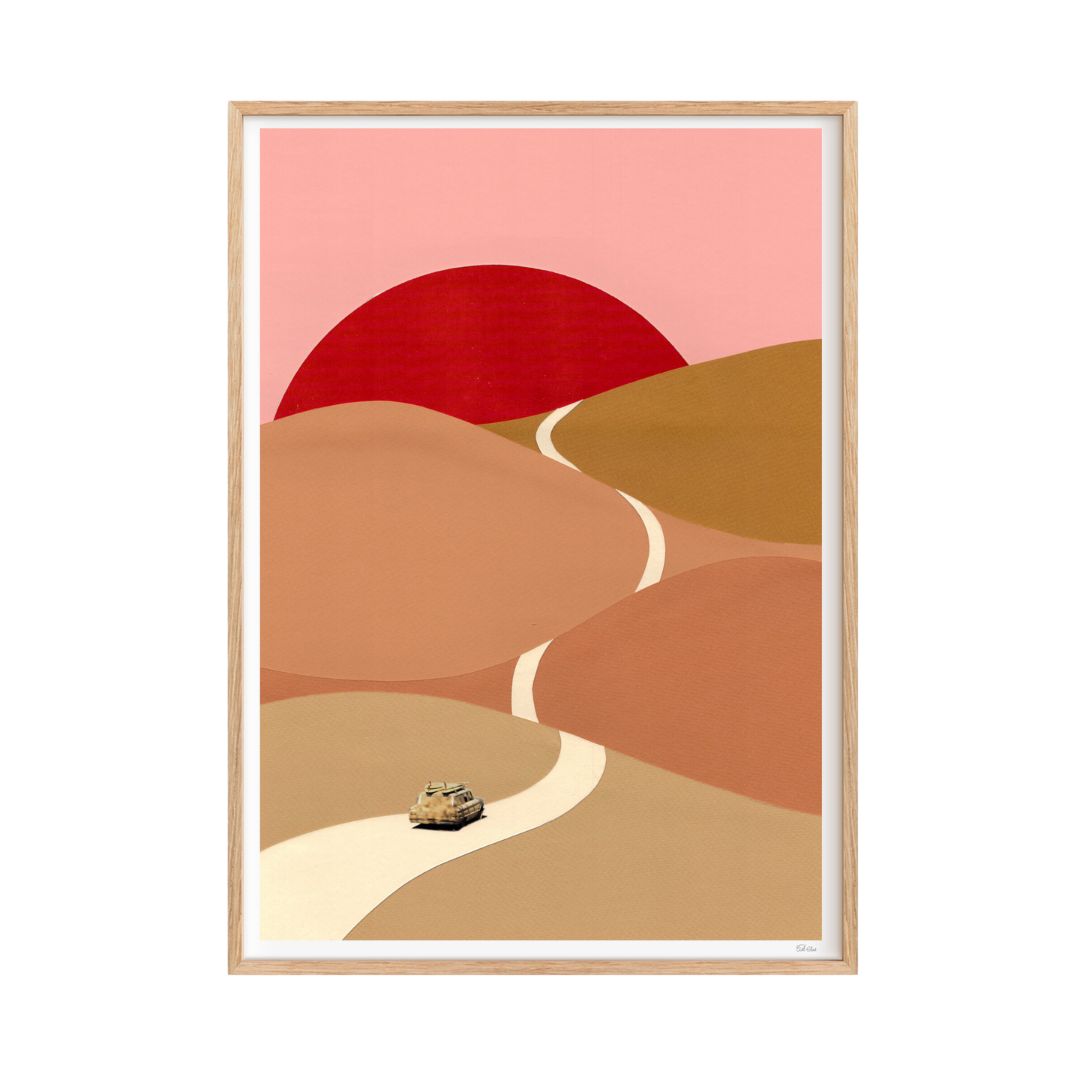 Bumpy Collage Ciel Glue 'Bumpy Road' Collage Print