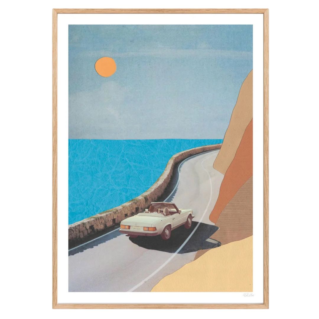 Ciel Glue 'Endless Road' Collage Print | Retro Surf Art