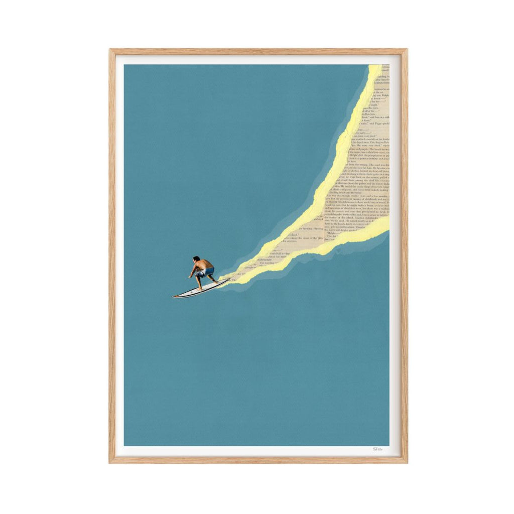Ciel Glue 'North Shore' Collage Print | Retro Surf Art