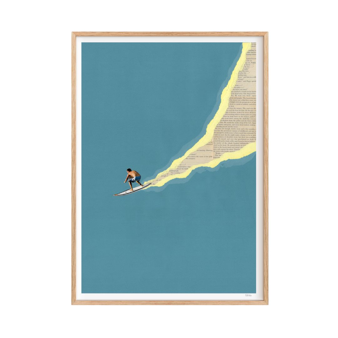 Ciel Glue 'North Shore' Collage Print | Retro Surf Art