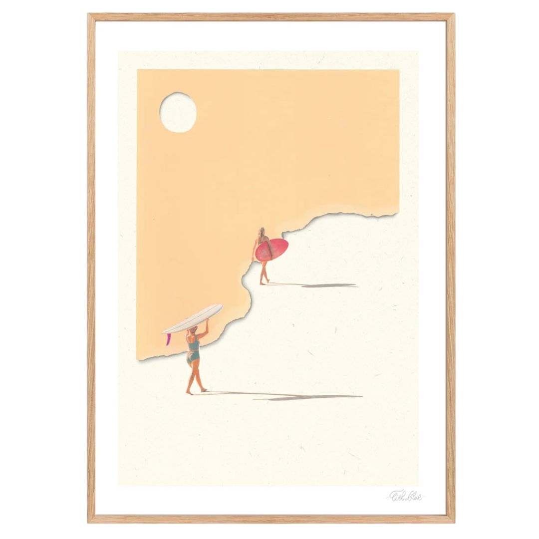 Ciel Glue 'Pico de Mota' Collage Print | Retro Surf Art
