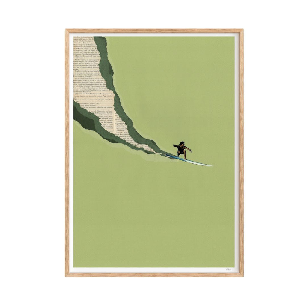 Ciel Glue 'Waimea' Collage Print | Retro Surf Art