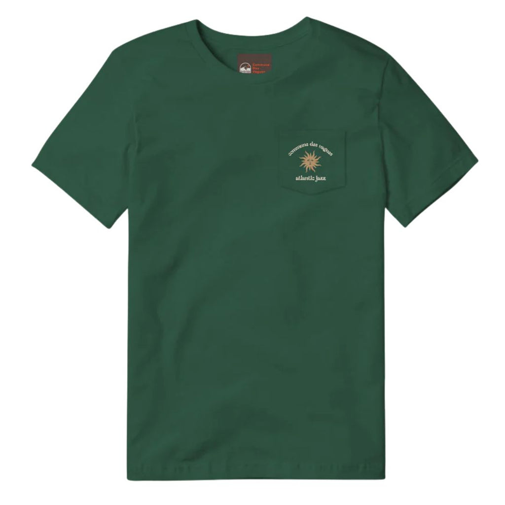 Commune Des Vagues Atlantic Jazz Pocket T-Shirt Hunter Green | SW France Surfwear