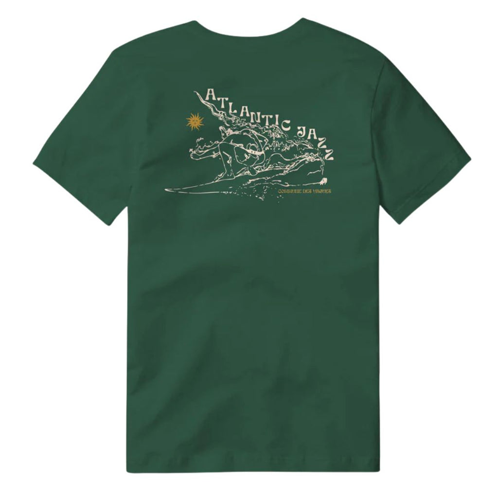 Commune Des Vagues Atlantic Jazz Pocket T-Shirt Hunter Green | SW France Surfwear
