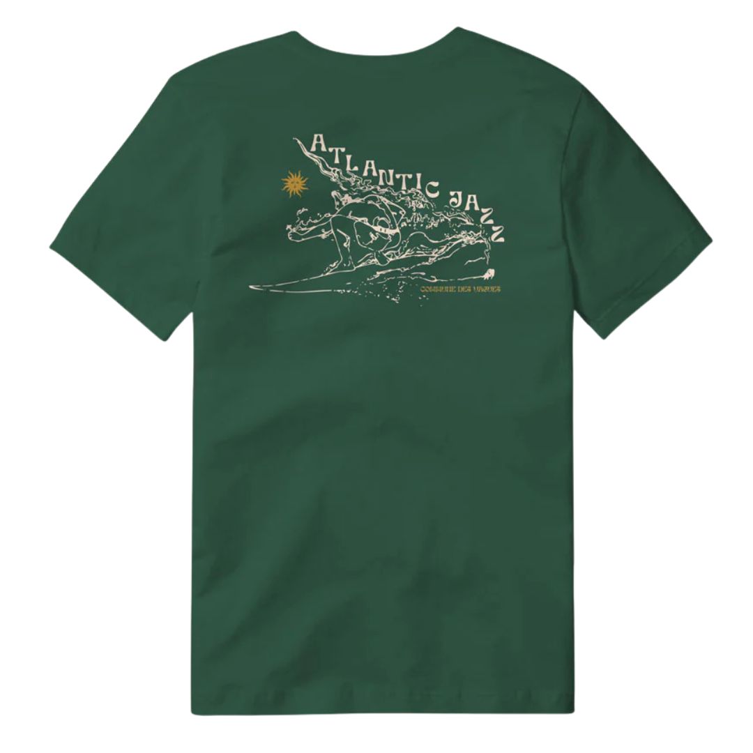 Commune Des Vagues Atlantic Jazz Pocket T-Shirt Hunter Green | SW France Surfwear