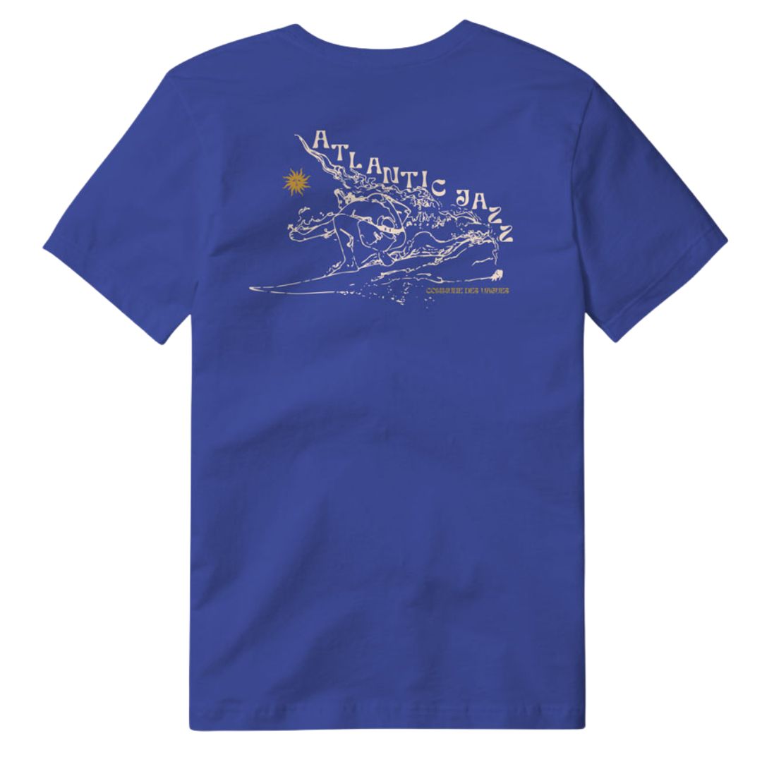 Commune Des Vagues Atlantic Jazz Pocket T-Shirt Cosmic Blue | SW France Surfwear