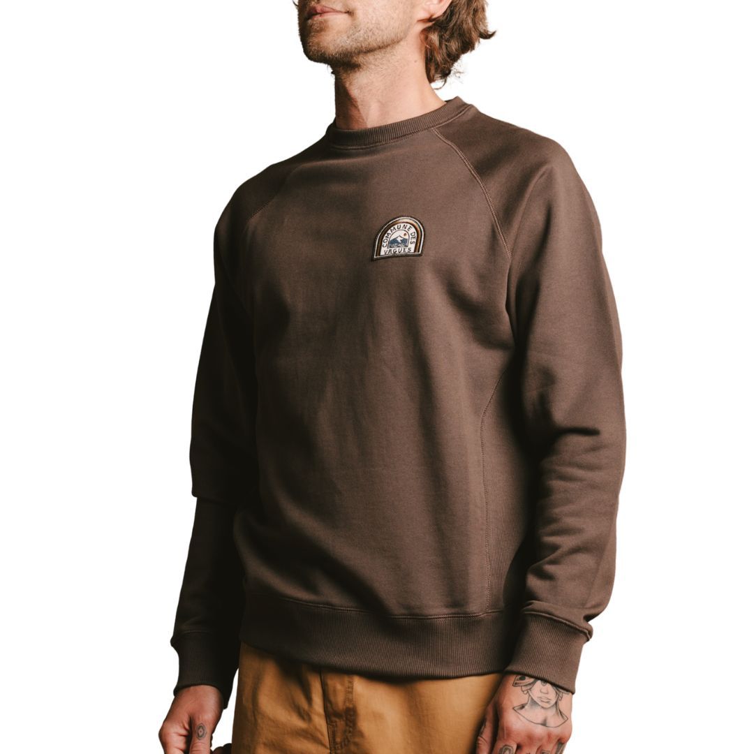 Commune Des Vagues CDV Crew Neck Fleece Chocolate | SW France Surfwear