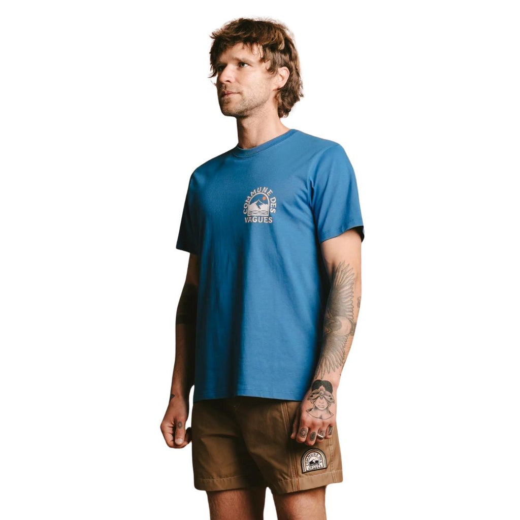 Commune Des Vagues Connected T-Shirt Blue | SW France Surfwear
