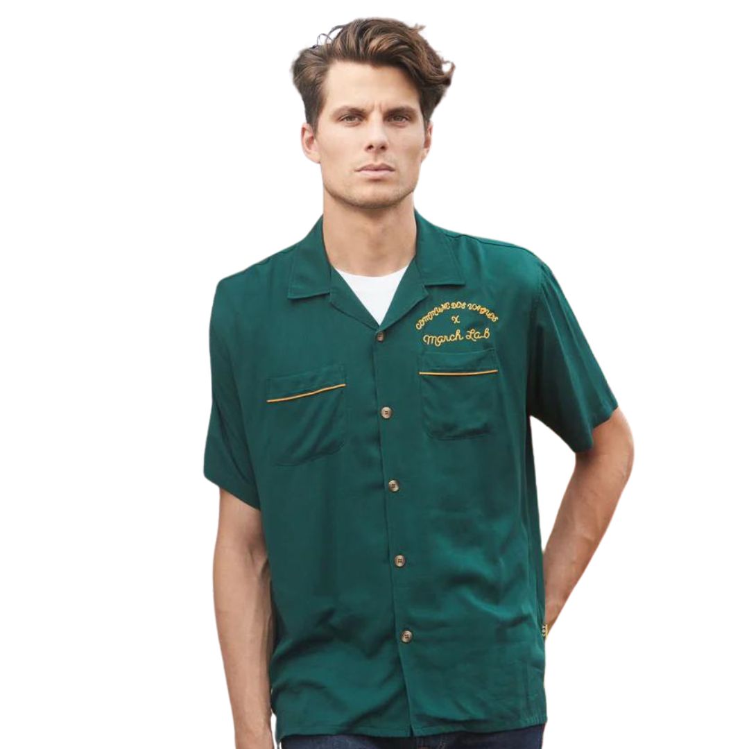 CDV  X March LA.B Short Sleeve Shirt - Hunter Green
