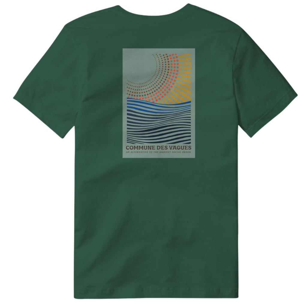 Commune Des Vagues Wave Matters T-Shirt Hunter Green | SW France Surfwear