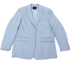 Cotiere Womens Blue Leather Suit Jacket - Light Blue