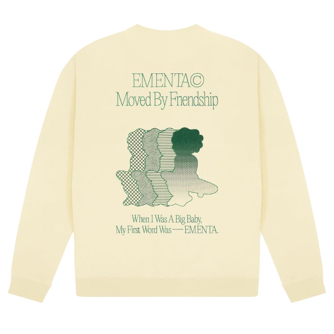 Ementa Friendship Canvas Crew Neck - Off White