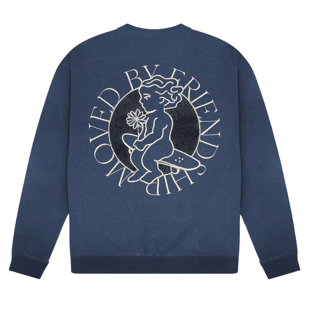 Ikon Flower Crew Neck - Blue Washed