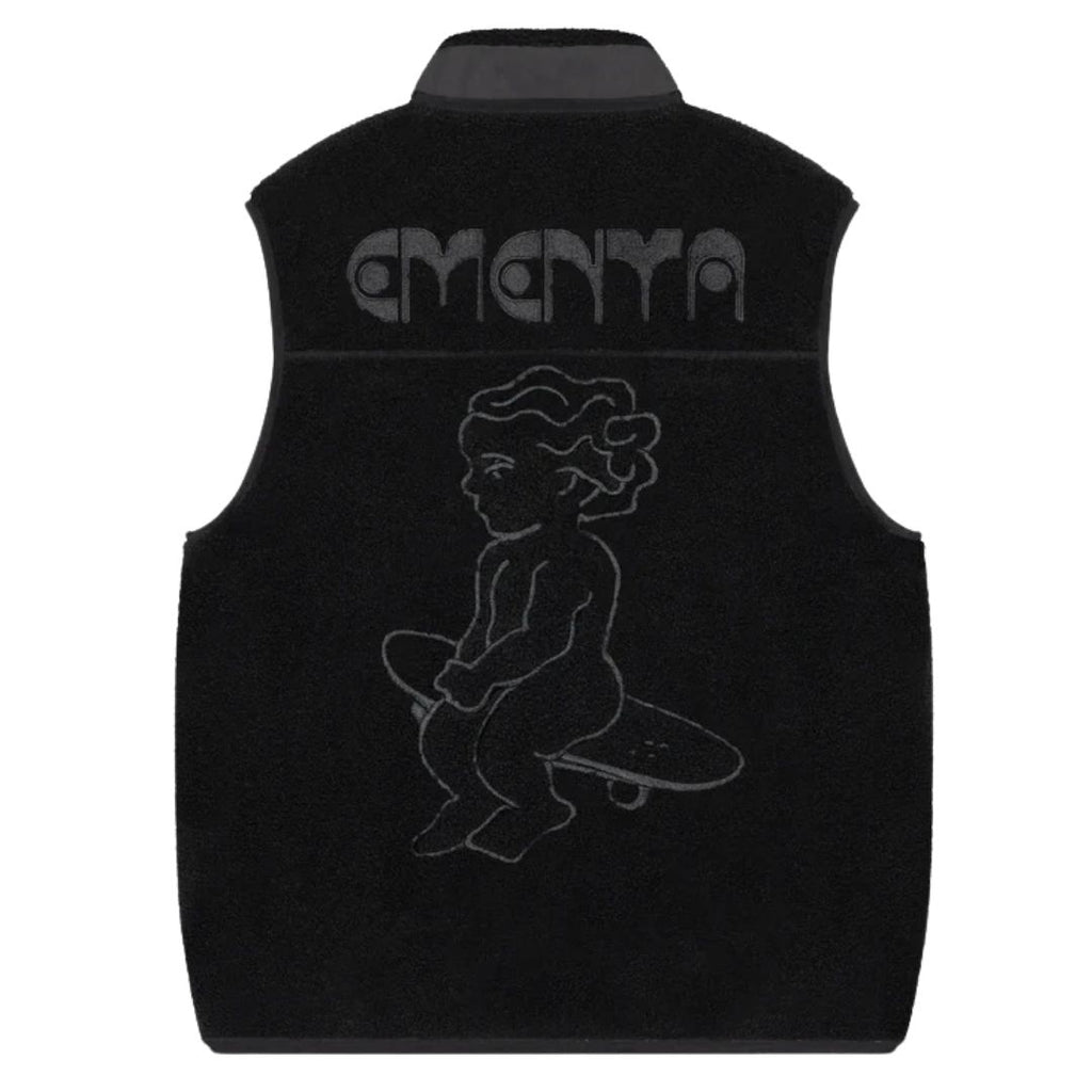 Ementa Ikon Flower Polar Vest - Black | Lisbon Skateboarding Label