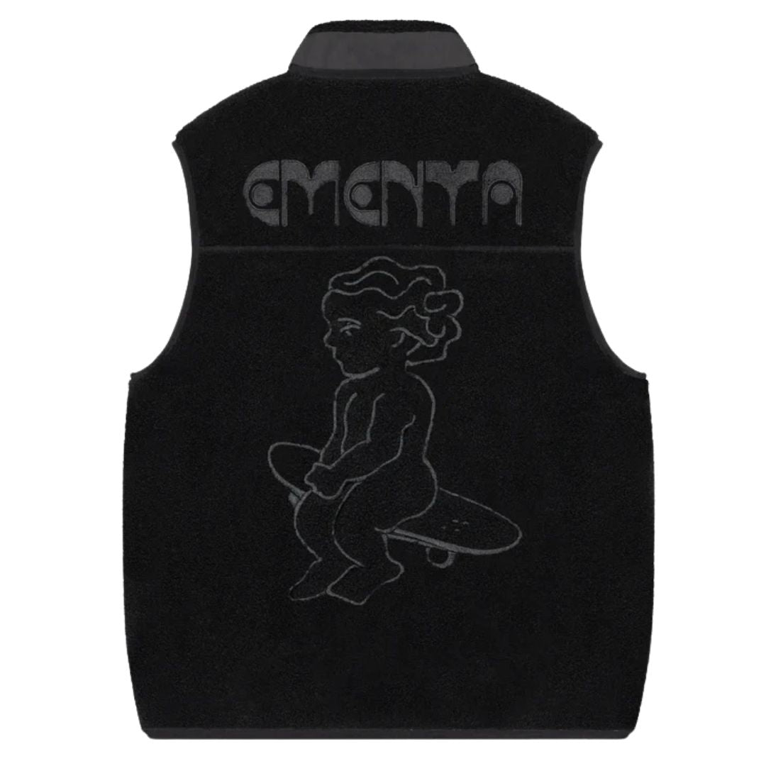 Ementa Ikon Flower Polar Vest - Black | Lisbon Skateboarding Label