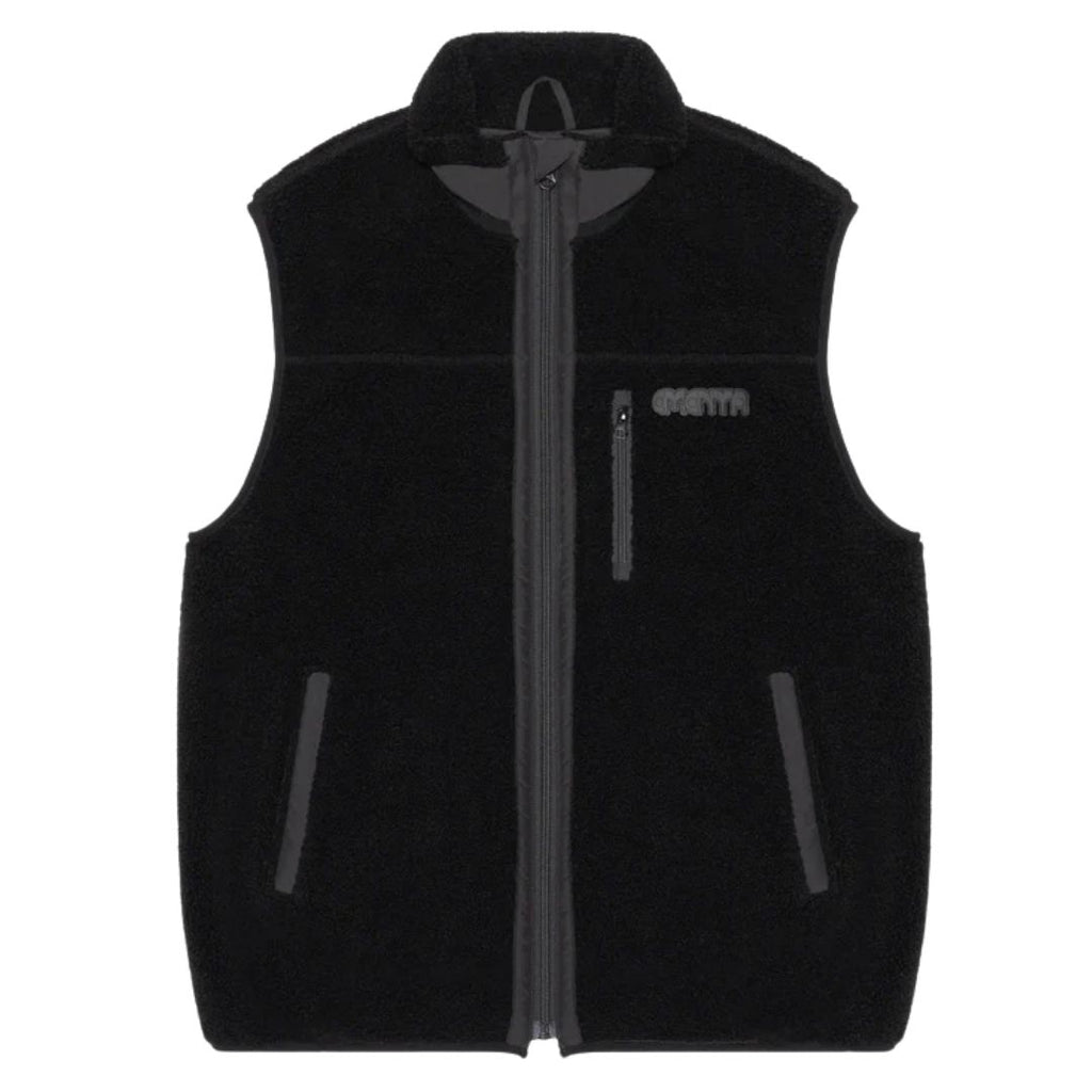 Ementa Ikon Flower Polar Vest - Black | Lisbon Skateboarding Label
