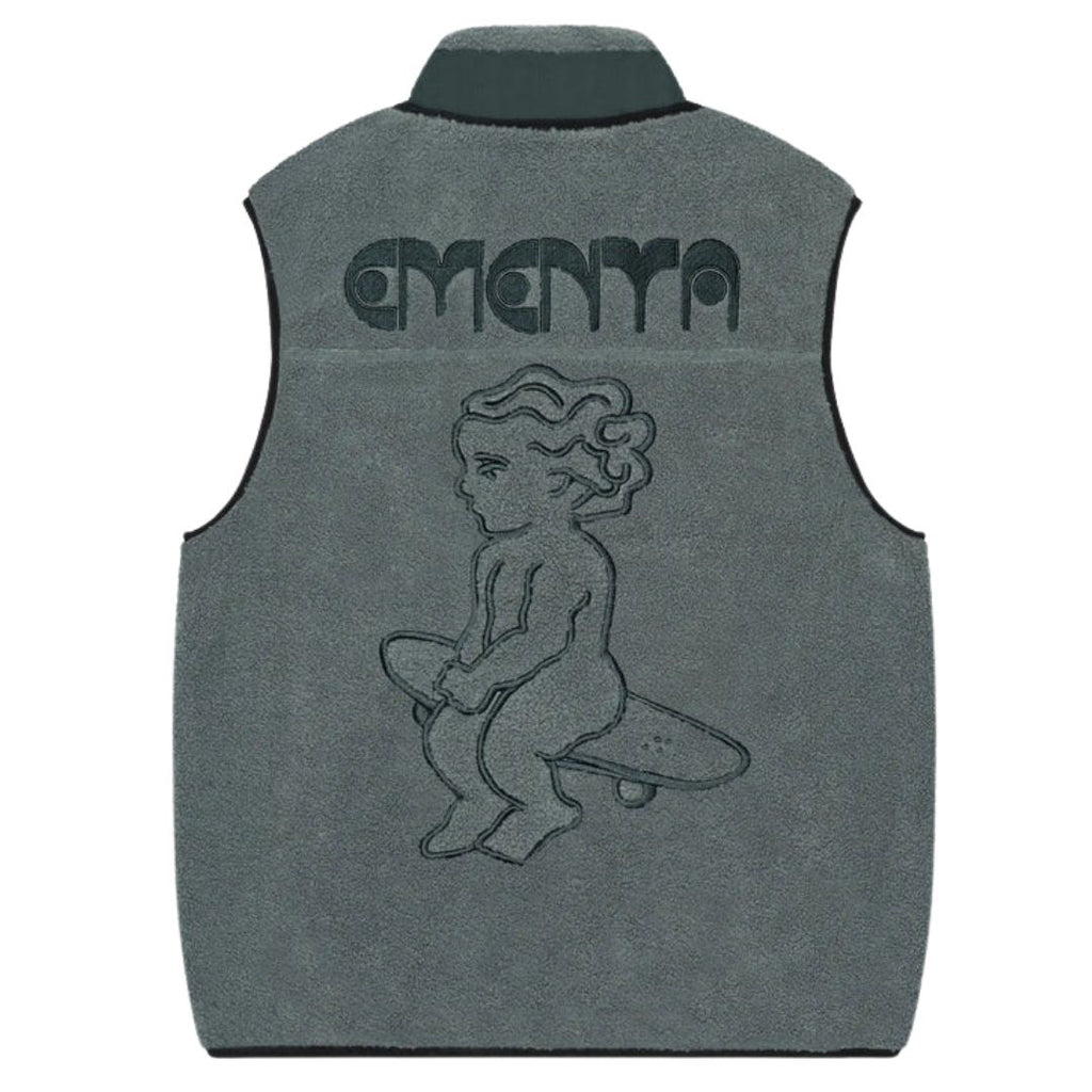Ementa Ikon Flower Polar Vest - Sage | Lisbon Skateboarding Label