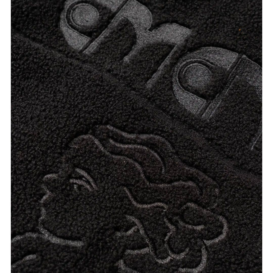 Ementa Ikon Flower Polar Zip Jacket - Black