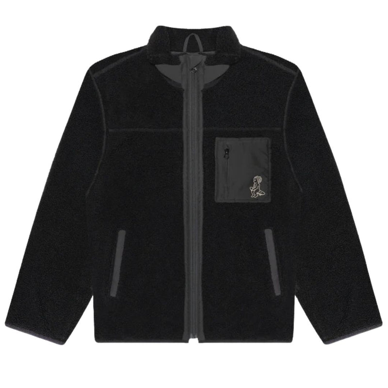 Ementa Ikon Flower Polar Zip Jacket - Black