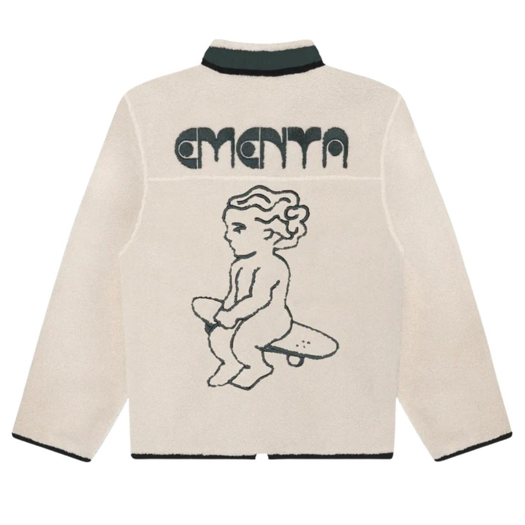 Ikon Flower Polar Zip Jacket - Off White