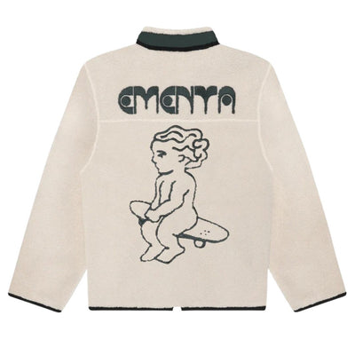 Ementa Ikon Flower Polar Zip Jacket - Off White
