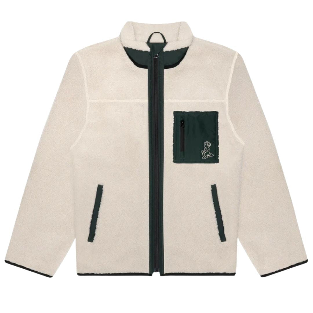 Ikon Flower Polar Zip Jacket - Off White