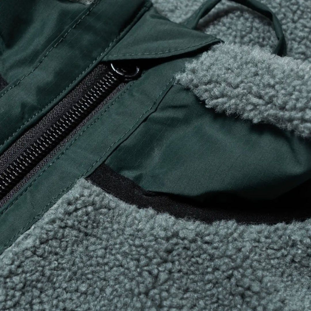 Ementa Ikon Flower Polar Zip Jacket - Sage | Lisbon Skateboarding Label
