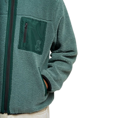 Ementa Ikon Flower Polar Zip Jacket - Sage