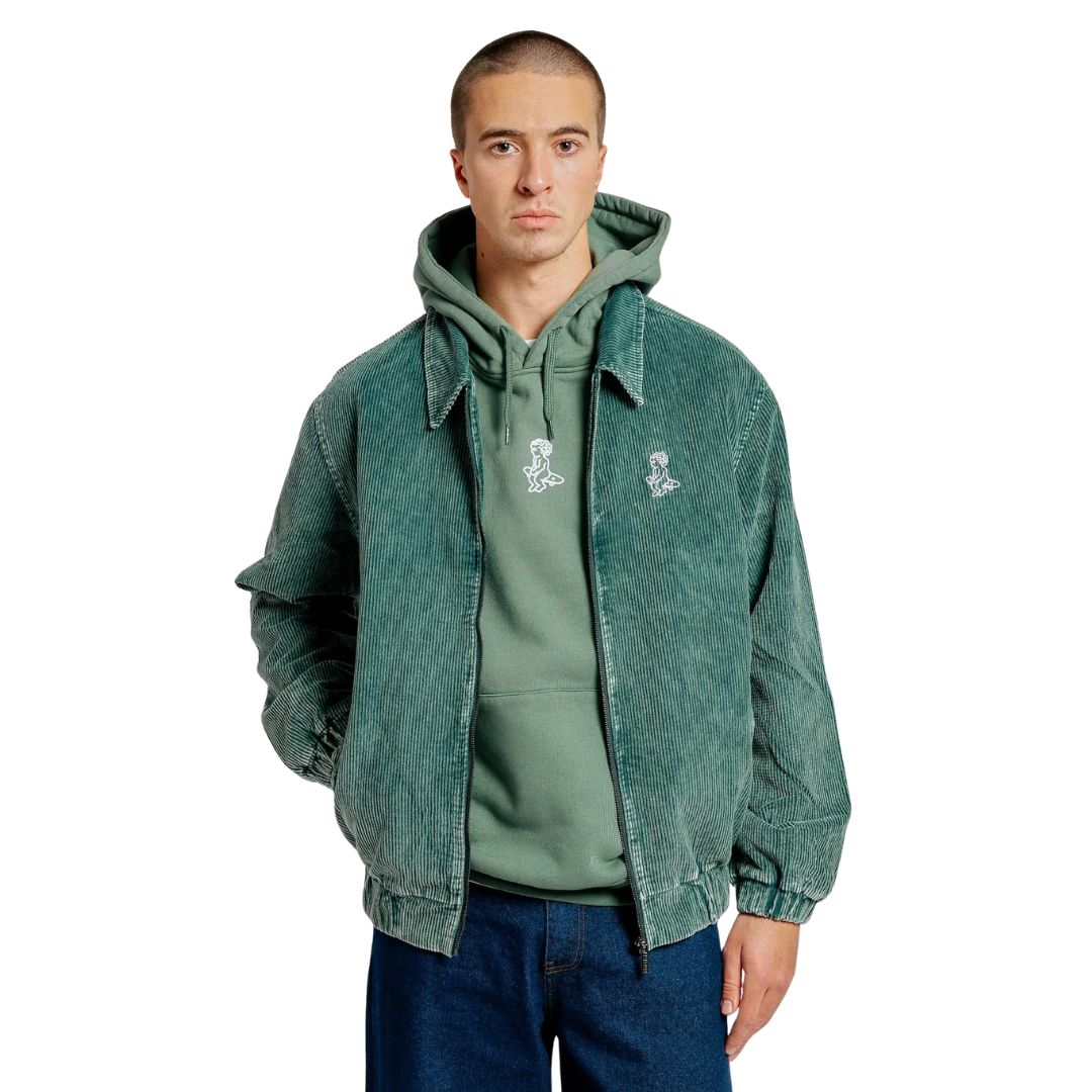Ikon Washed Cord Jacket - Green Washed