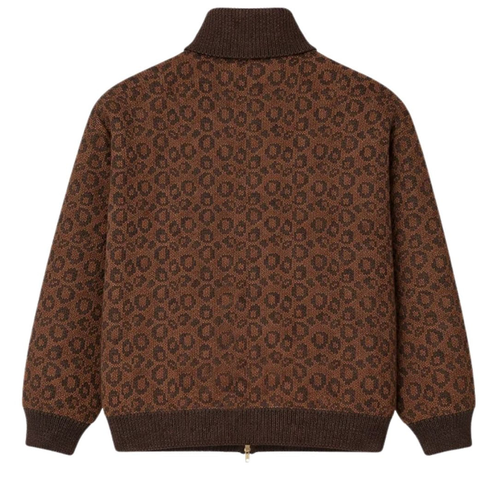 Ementa Leopard Knit Jacket - Brown