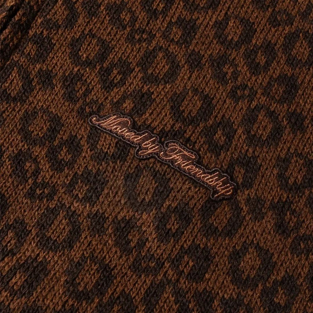 Ementa Leopard Knit Jacket - Brown