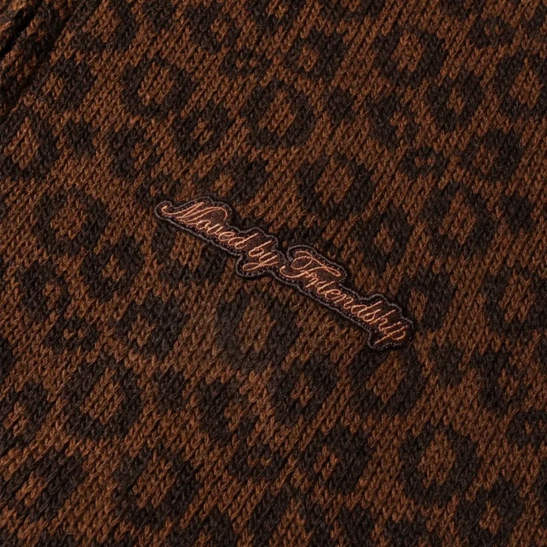 Ementa Leopard Knit Jacket - Brown