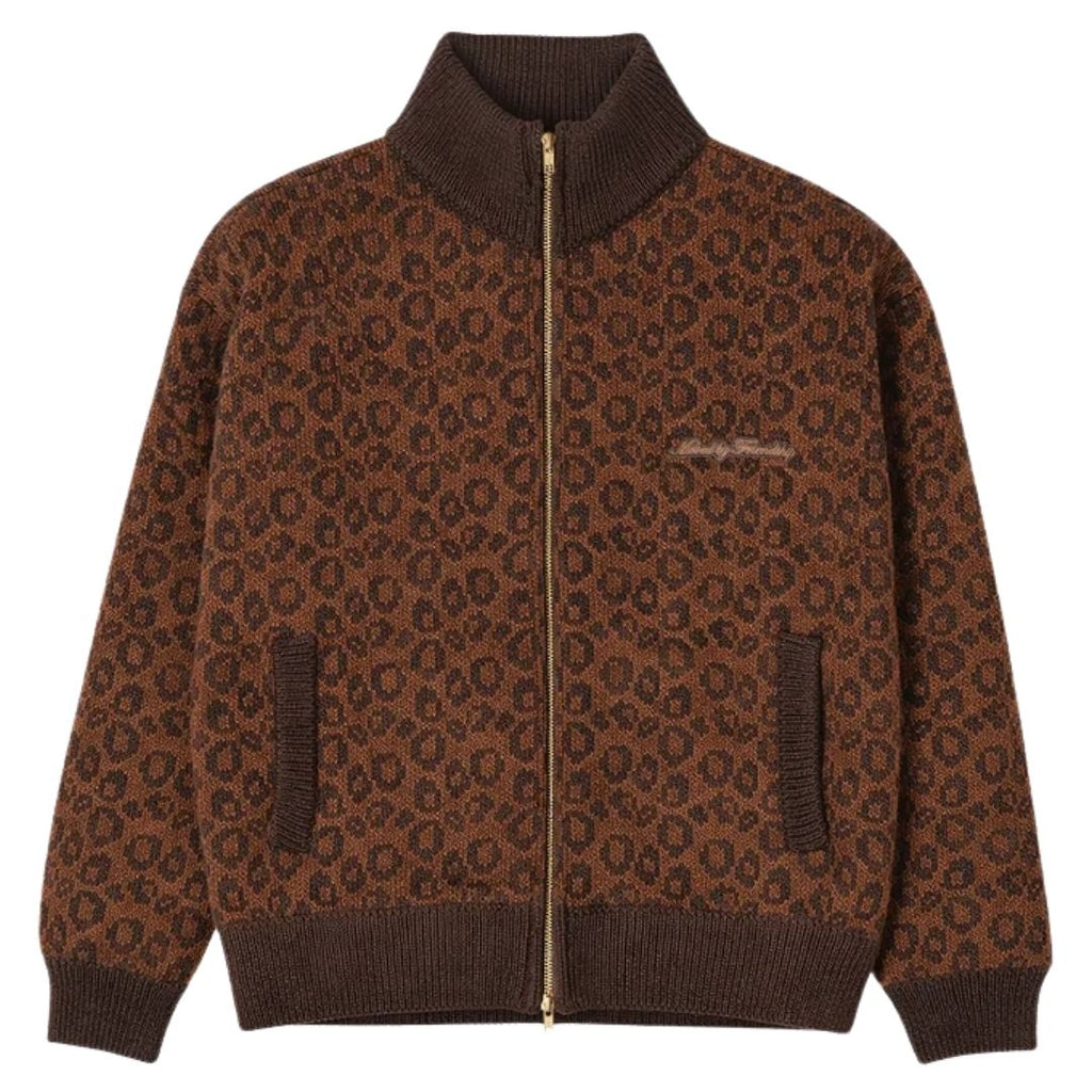 Ementa Leopard Knit Jacket - Brown