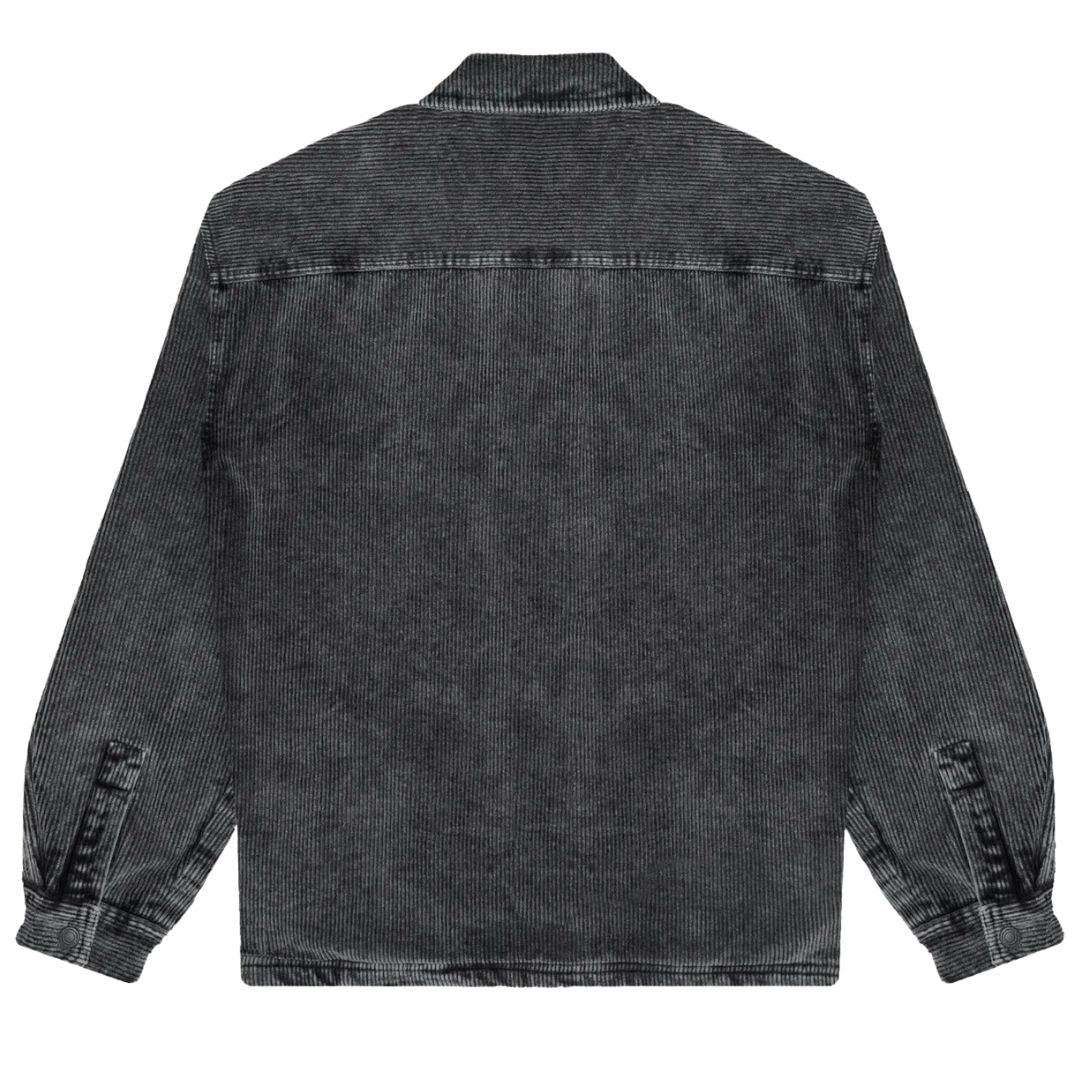 Looks Like Sherpa Washed Overshirt - Grey Washed