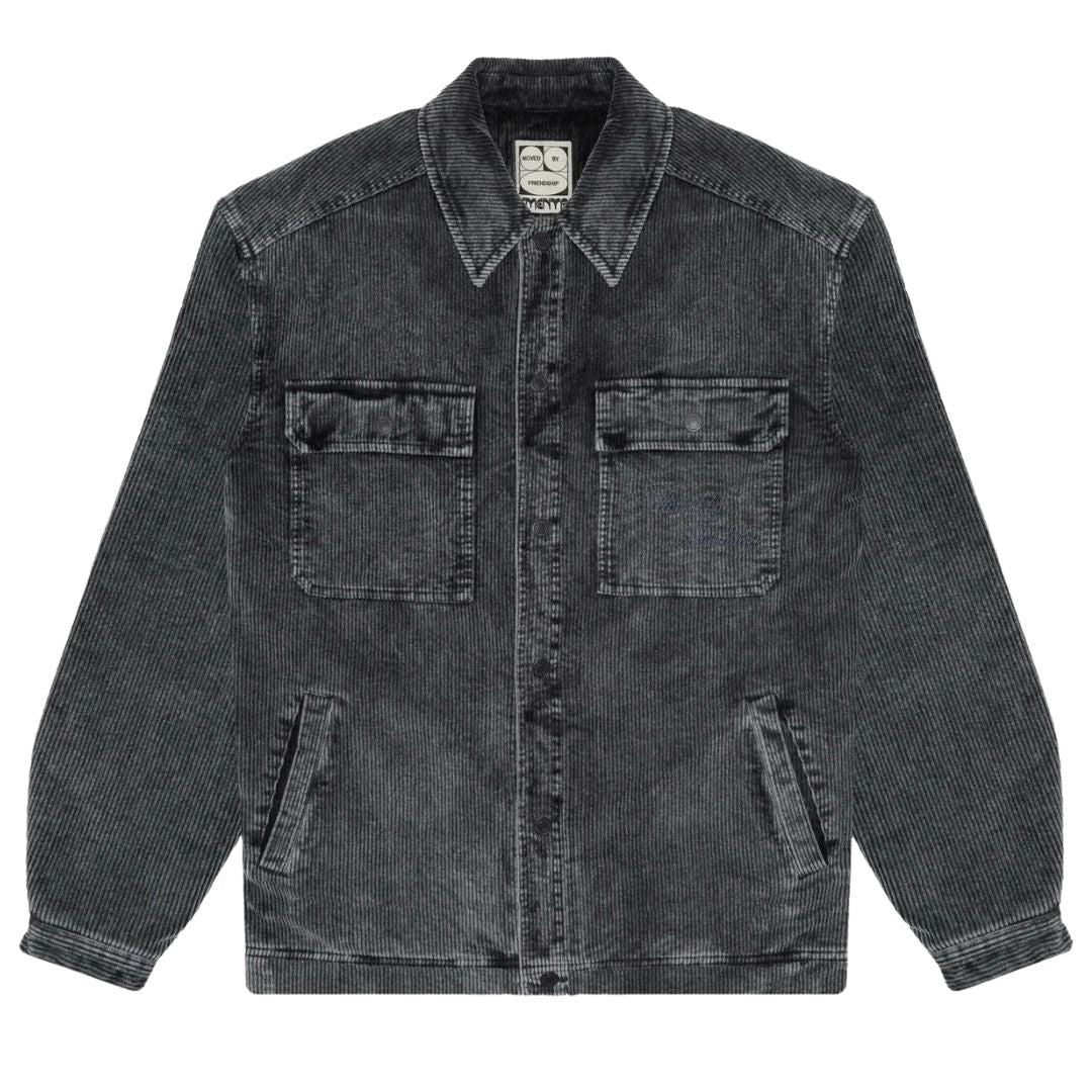 Ementa Looks Like Sherpa Washed Overshirt - Grey Washed