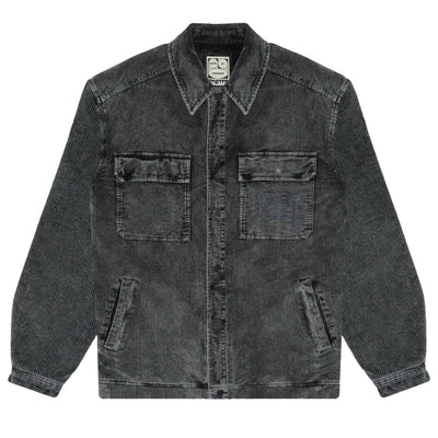 Ementa Looks Like Sherpa Washed Overshirt - Grey Washed
