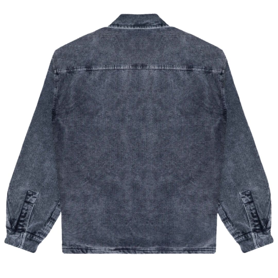 Ementa Looks Like Sherpa Washed Overshirt - Navy Washed
