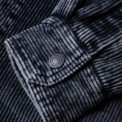 Ementa Looks Like Sherpa Washed Overshirt - Navy Washed