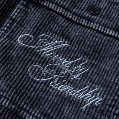 Ementa Looks Like Sherpa Washed Overshirt - Navy Washed