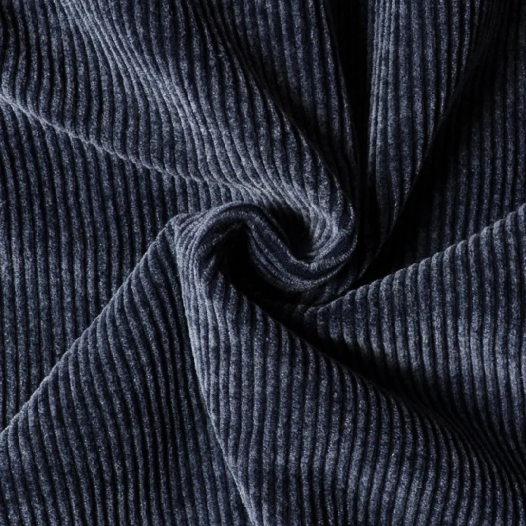 Ementa Looks Like Sherpa Washed Overshirt - Navy Washed