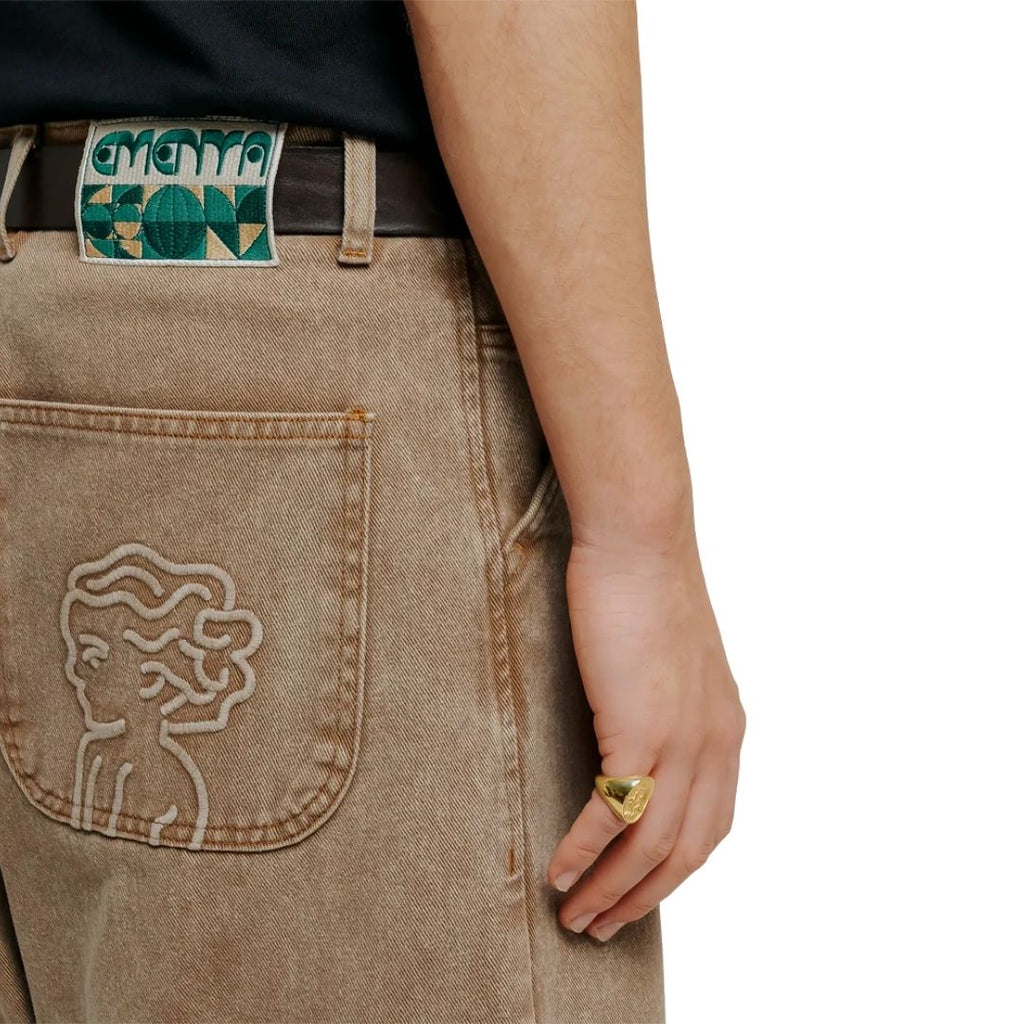 Ementa Magoado Big Ikon Twill Shorts - Brown Fade Out